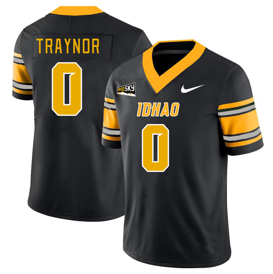 Men-Youth #0 Terez Traynor Idaho Vandals 2023 College Football Jerseys Stitched-Black
